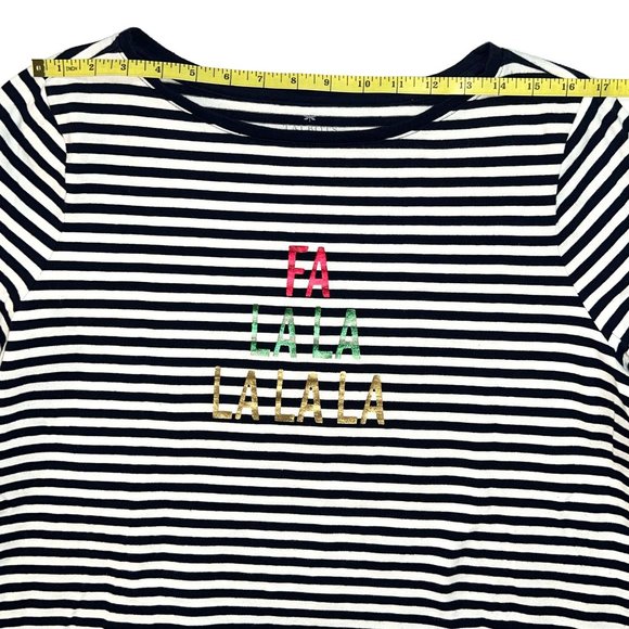 Talbots - Women's Size XL - Black & White Striped - Long Sleeve Round Neckline - Picture 6 of 10